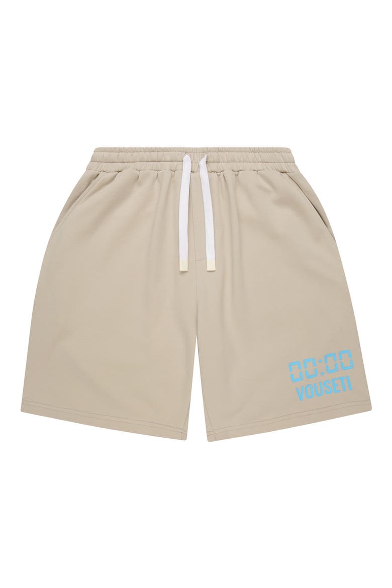Us Against Time Fleece Drawstring Shorts, Alternate, color, SMOKEY GREY
