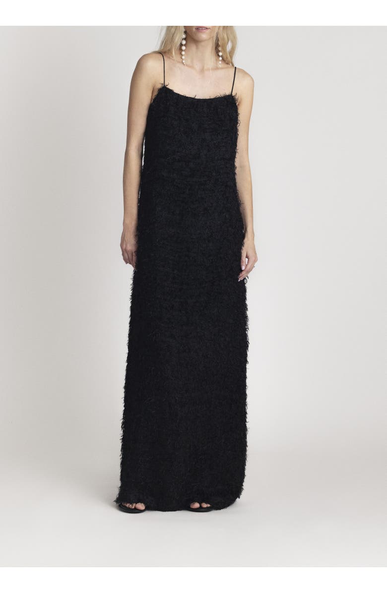 Alas Spaghetti Strap Bridal Dress, Alternate, color, Black