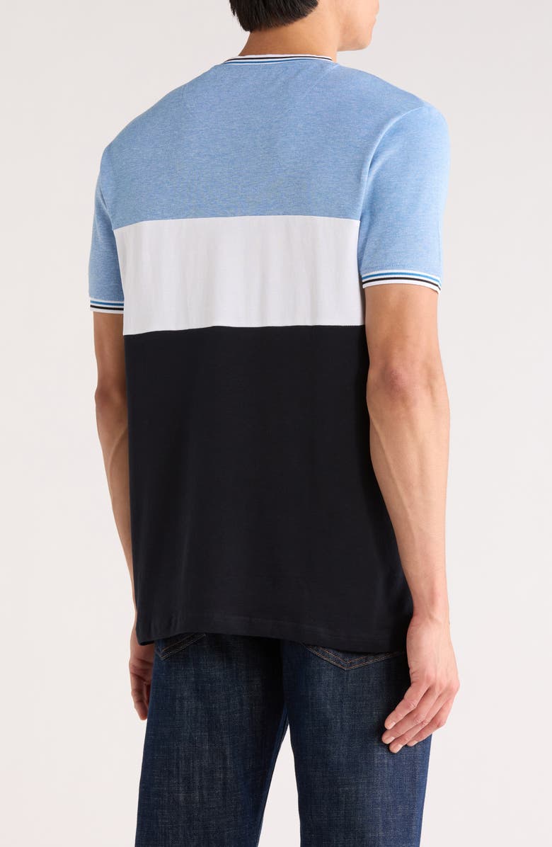 DENIM AND FLOWER Heritage Colorblock T-Shirt, Alternate, color, Blue Heather