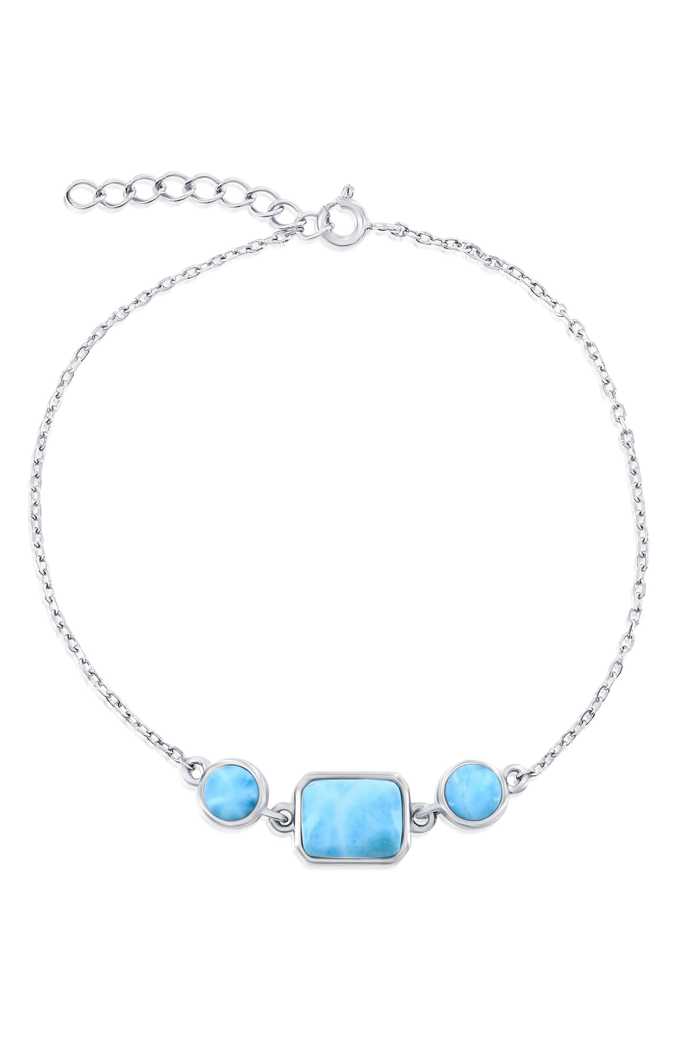 SIMONA Sterling Silver Larimar Bracelet