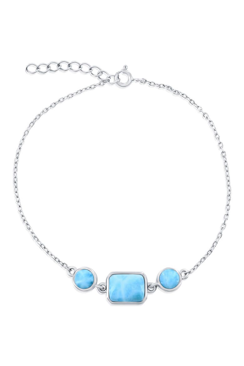Sterling Silver Larimar Bracelet, Main, color, BLUE