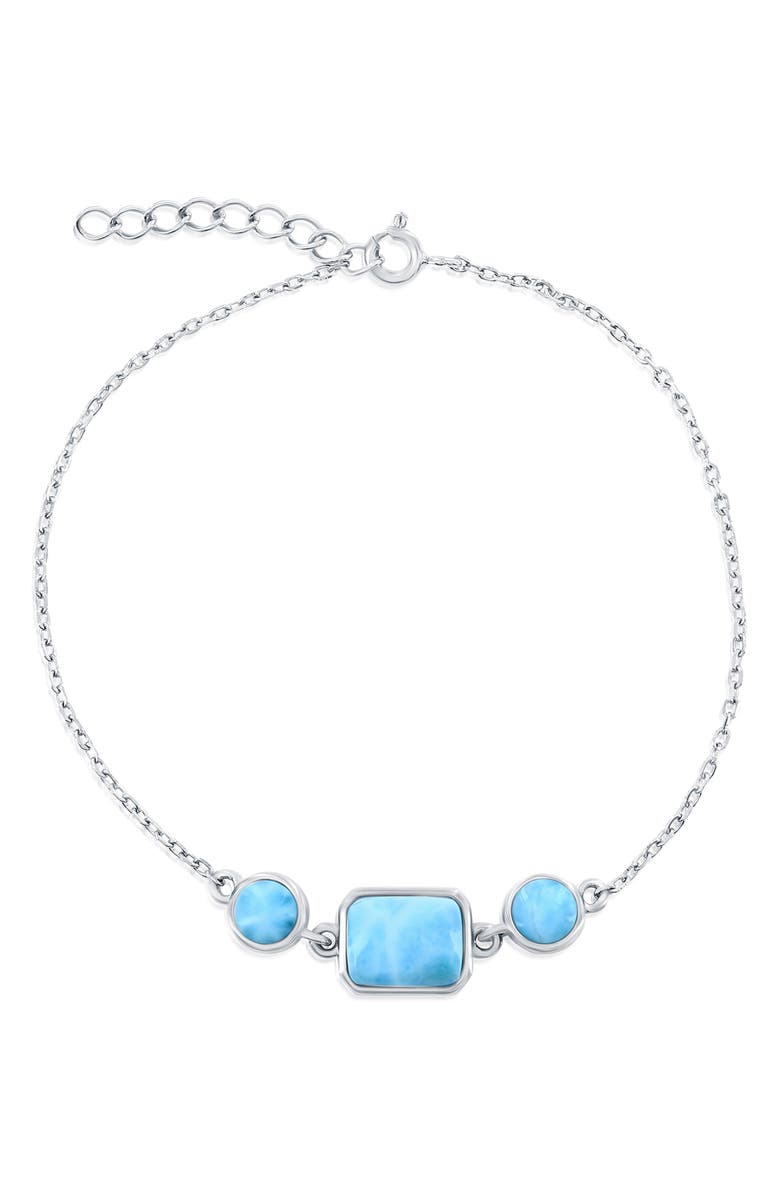 SIMONA Sterling Silver Larimar Bracelet, Main, color, Blue
