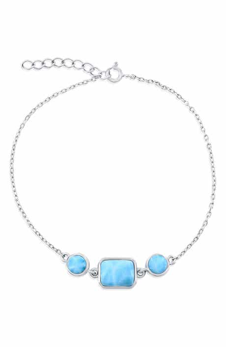 SIMONA Sterling Silver Larimar Bracelet