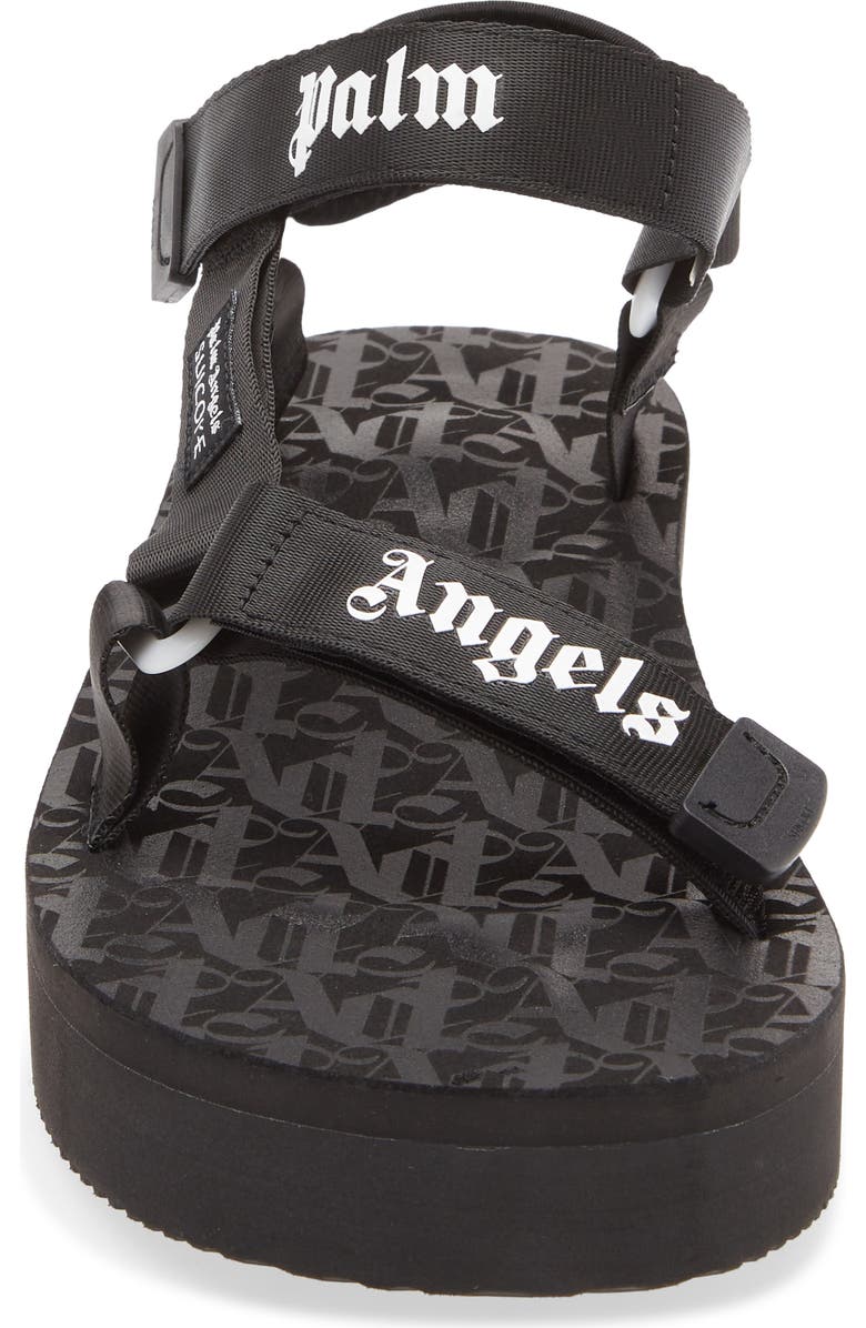 Palm Angels Logo Sandal, Alternate, color, Black/White