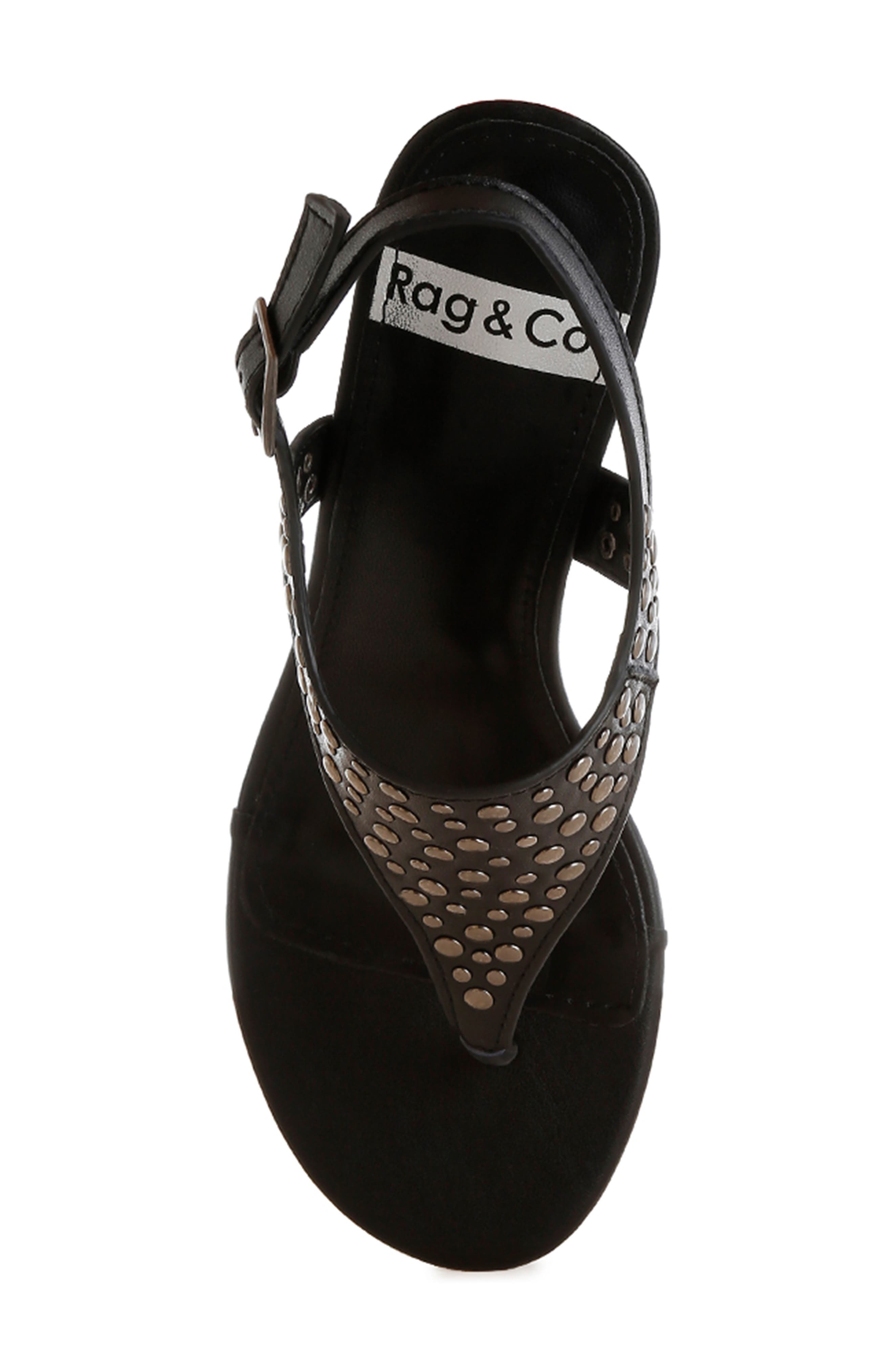 Rag & Co Sappho Slingback Wedge Sandal, Alternate, color, Black