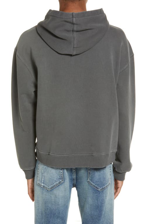 Elwood Core Oversize Organic Cotton Brushed Terry Hoodie In Gray