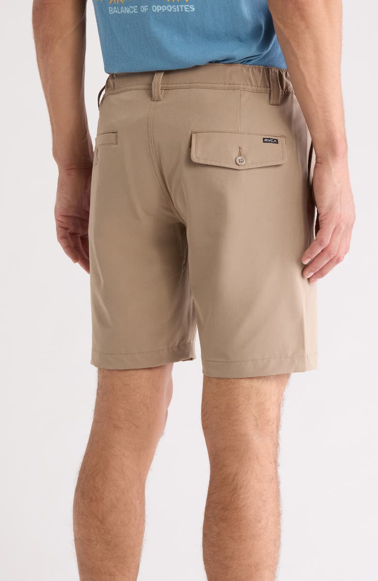 RVCA Triangle Hybrid Chino Shorts, Alternate, color, Dark Khaki