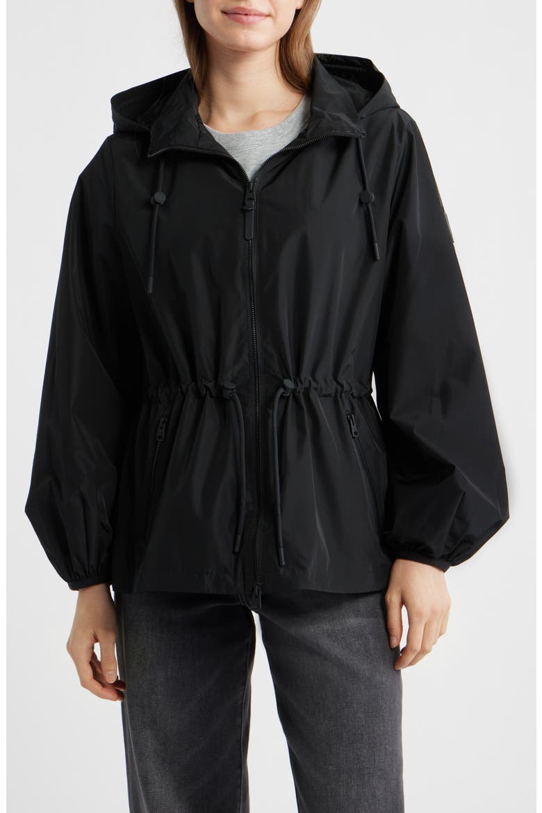 Isha Hooded Rain Jacket, Main, color, BLACK
