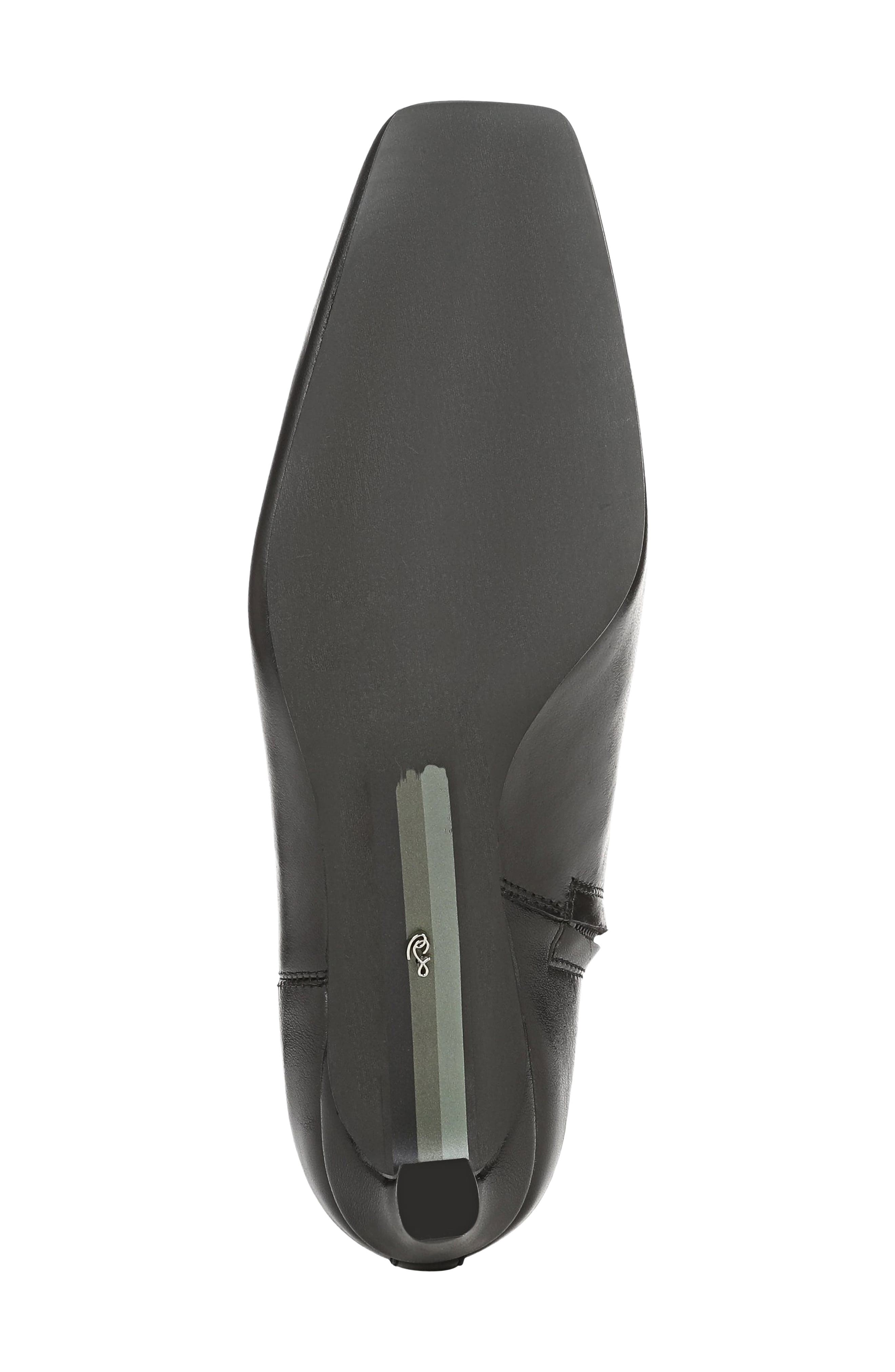 Peony Leather Chelsea Bootie, Alternate, color, BLACK