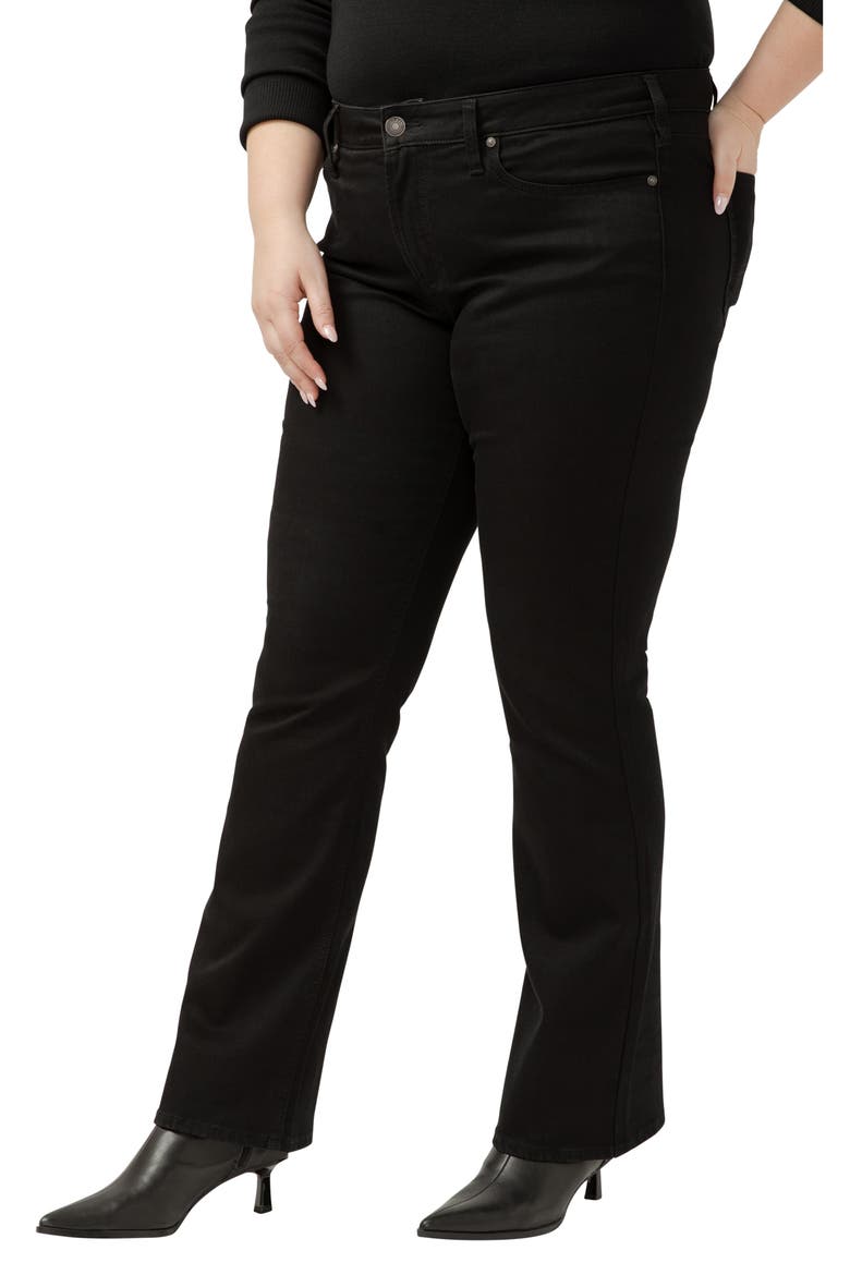 Suki Curvy Mid Rise Bootcut Jeans, Alternate, color, BLACK