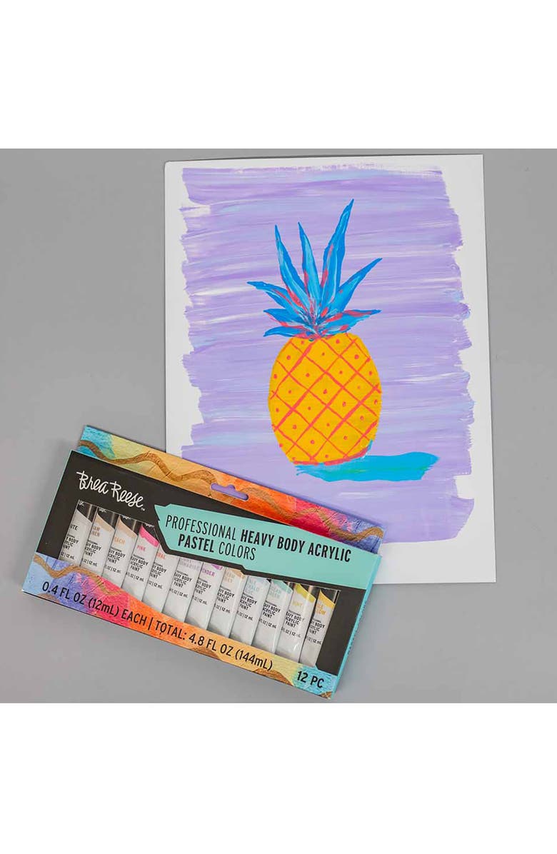 Brea Reese Professional Heavy Body Acrylic Paint Set, Pastel Colors, Alternate, color, 