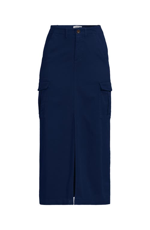 Lands' End Cool Fade Cargo Maxi Skirt In Blue