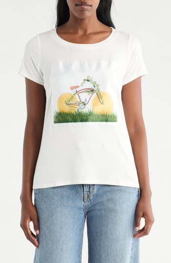 Cyrus Bicycle Graphic T-shirt In White