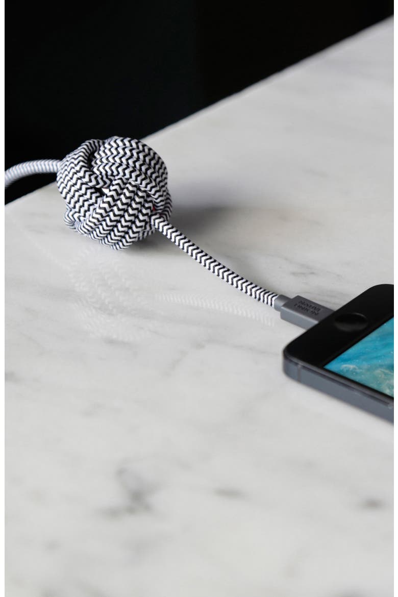 Night Lightning to USB Charging Cable, Alternate, color, ZEBRA
