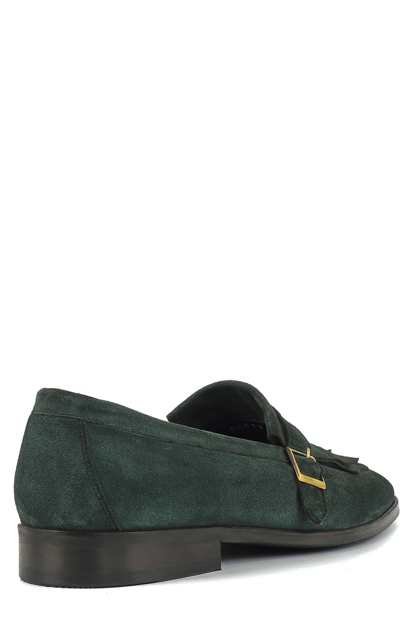 Agenta Kiltie Fringe Loafer, Alternate, color, DARK GREEN