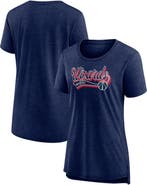 FANATICS Women's Fanatics Branded Heather Navy Washington Wizards League Leader Tri-Blend T-Shirt
