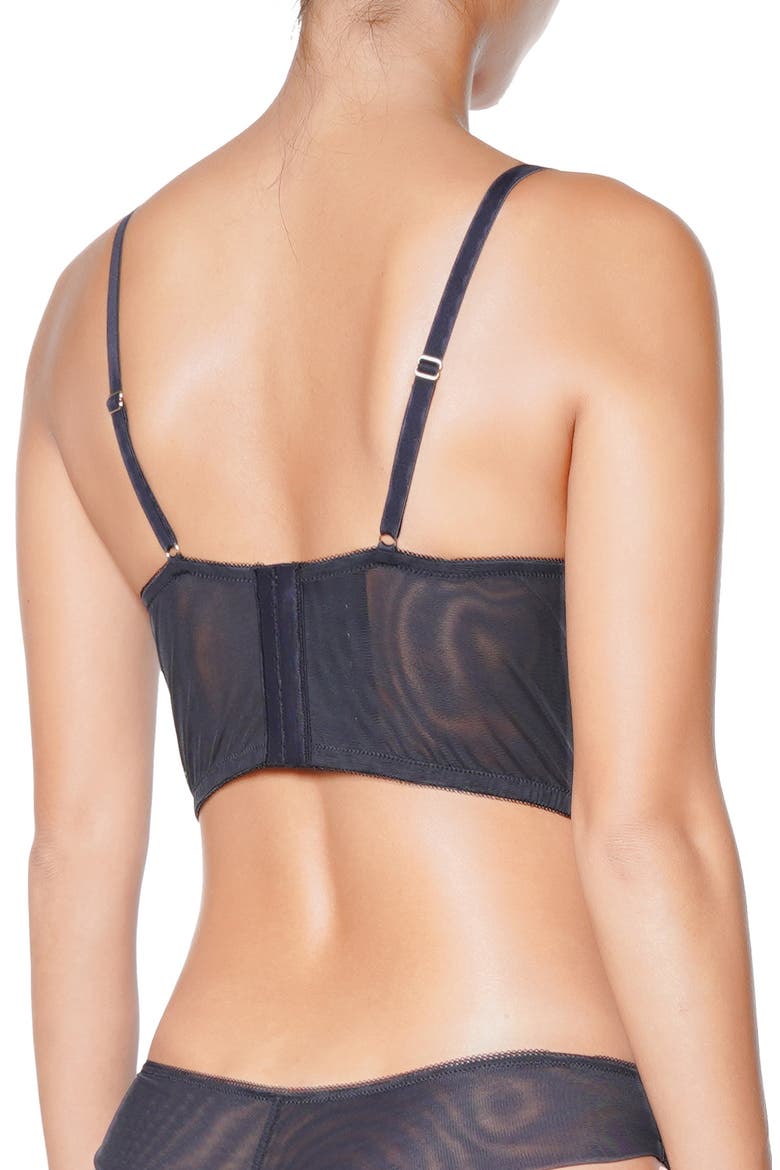 Caf Fleur Bustier, Alternate, color, BLACK