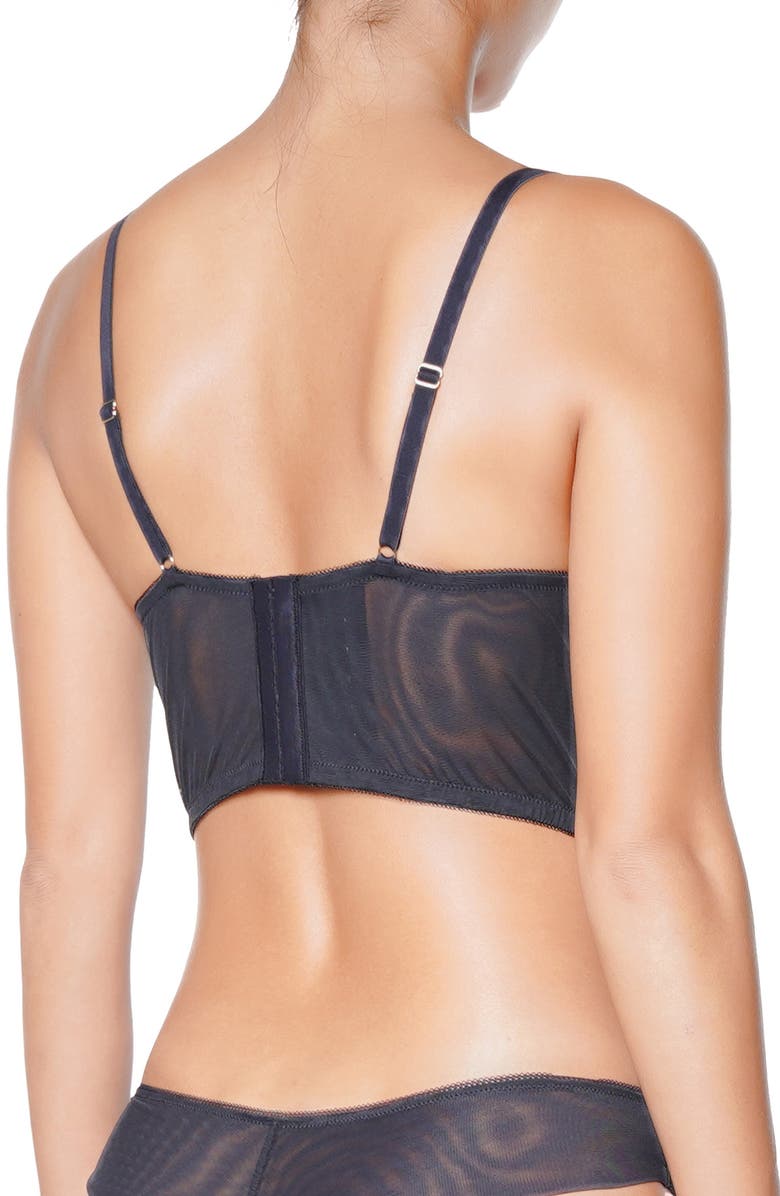 Huit Caf Fleur Bustier, Alternate, color, Black