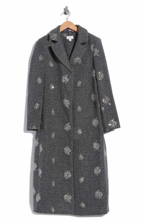 Sequin Starburst Bouclé Coat