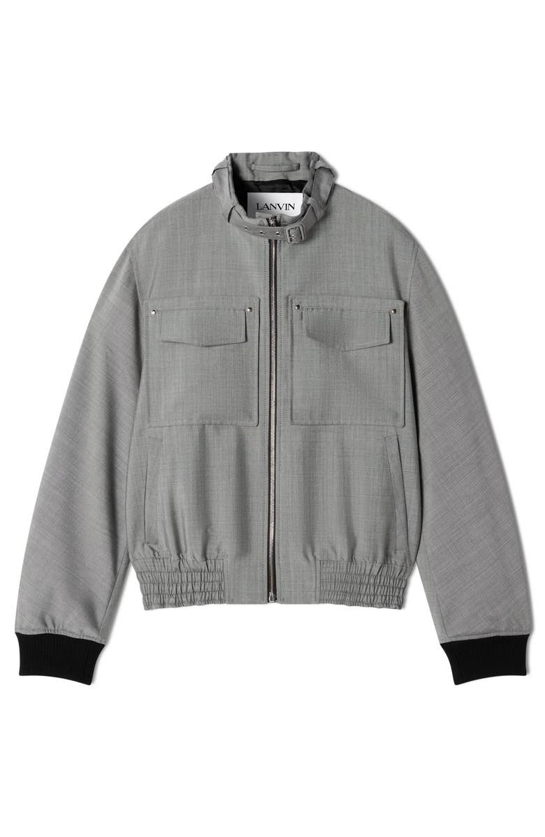 Lanvin Black Mohair Wool Jacket, Alternate, color, Gray