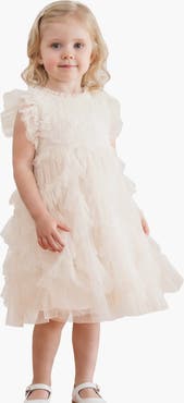 Needle & Thread Kid's Genevieve Embroidered Ruffle Baby Dress