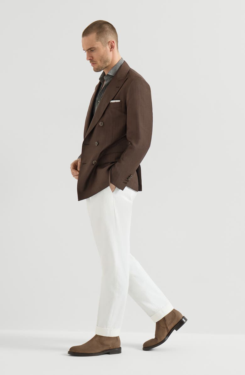 Brunello Cucinelli Lightweight jersey shirt, Alternate, color, Dark Grey