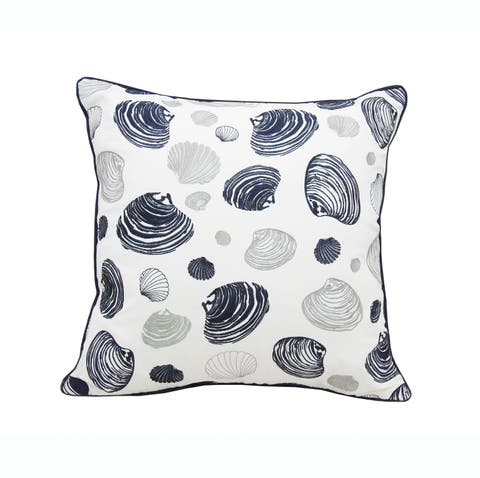 Clam Pattern Indoor/Outdoor Accent Throw Pillow