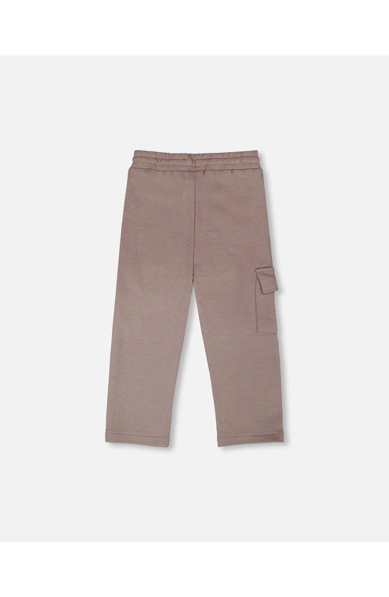 Deux par Deux French Terry Sweatpants with Cargo Pocket, Alternate, color, Taupe