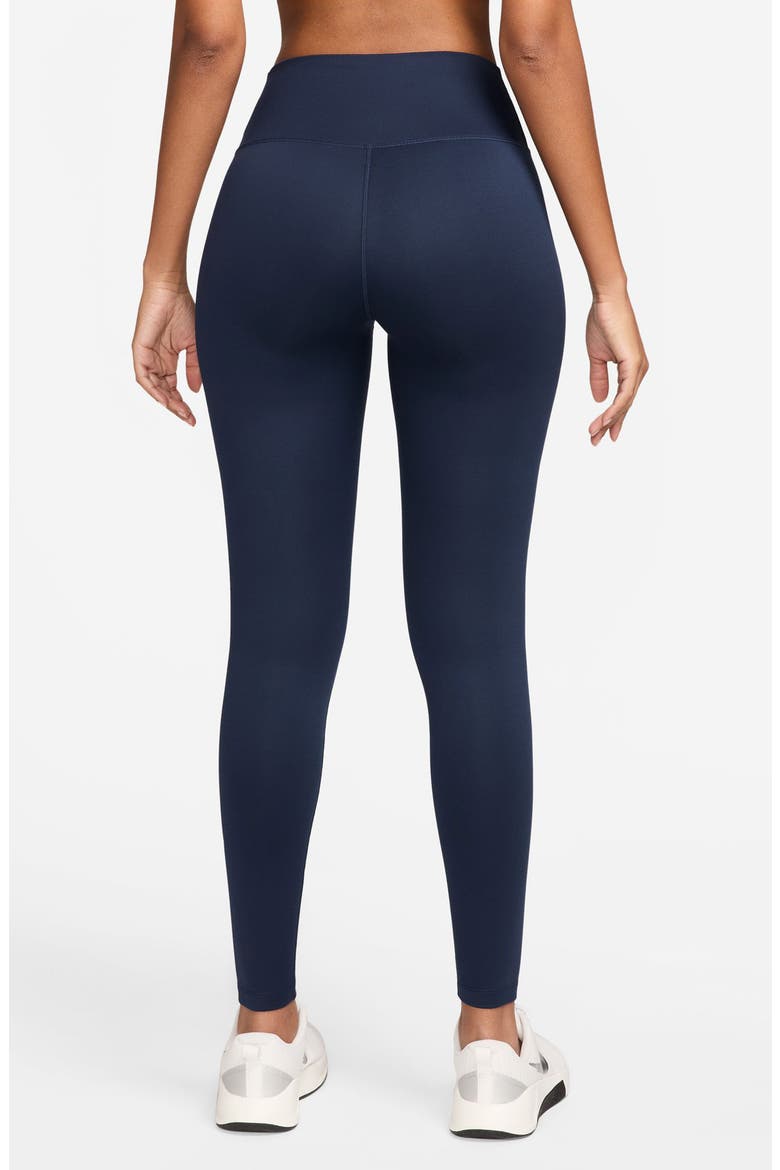 Therma-FIT High Waist Leggings, Alternate, color, MIDNIGHT NAVY