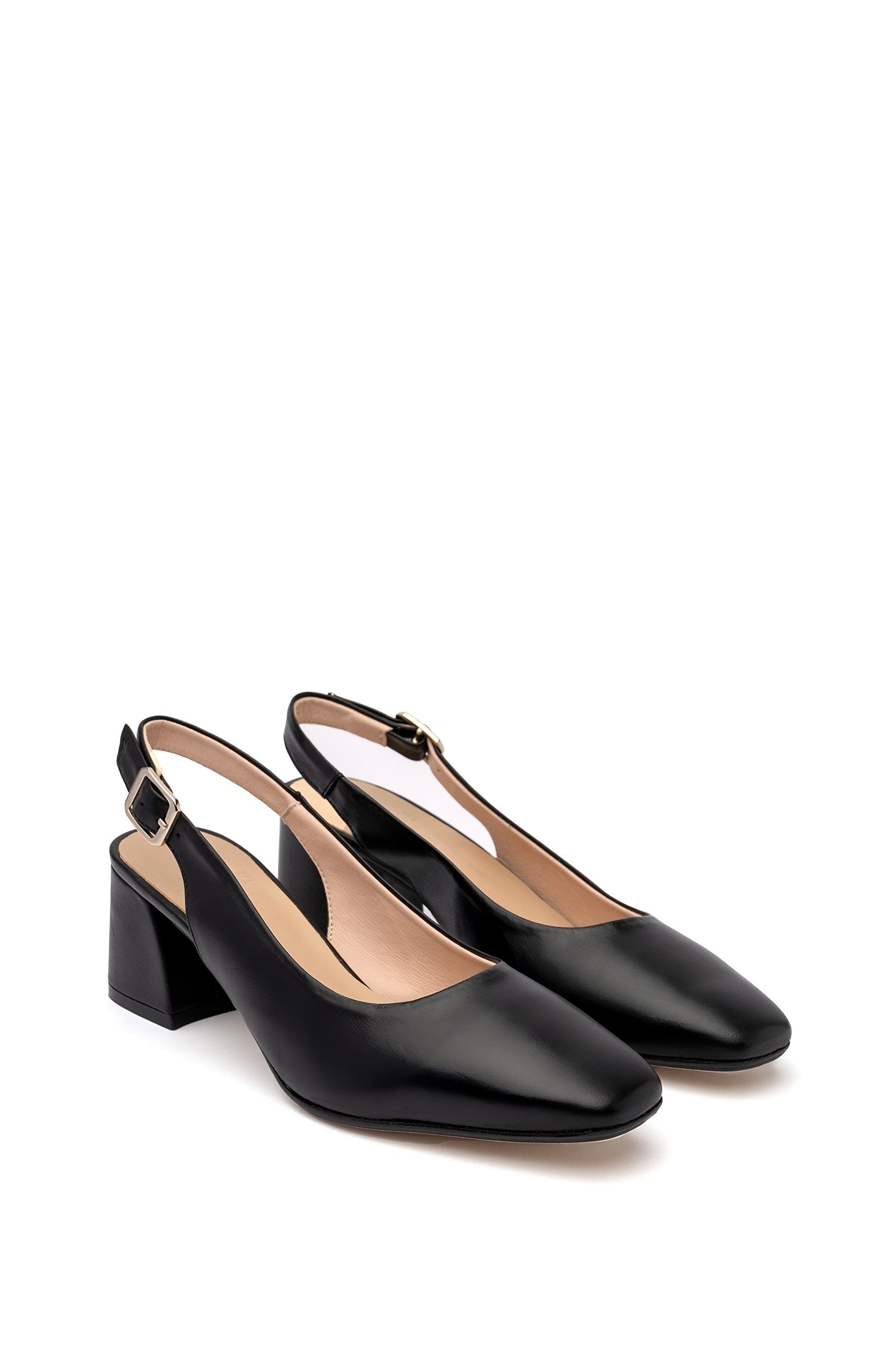 Menina Step Pia Leather Slingback Pump, Alternate, color, Black