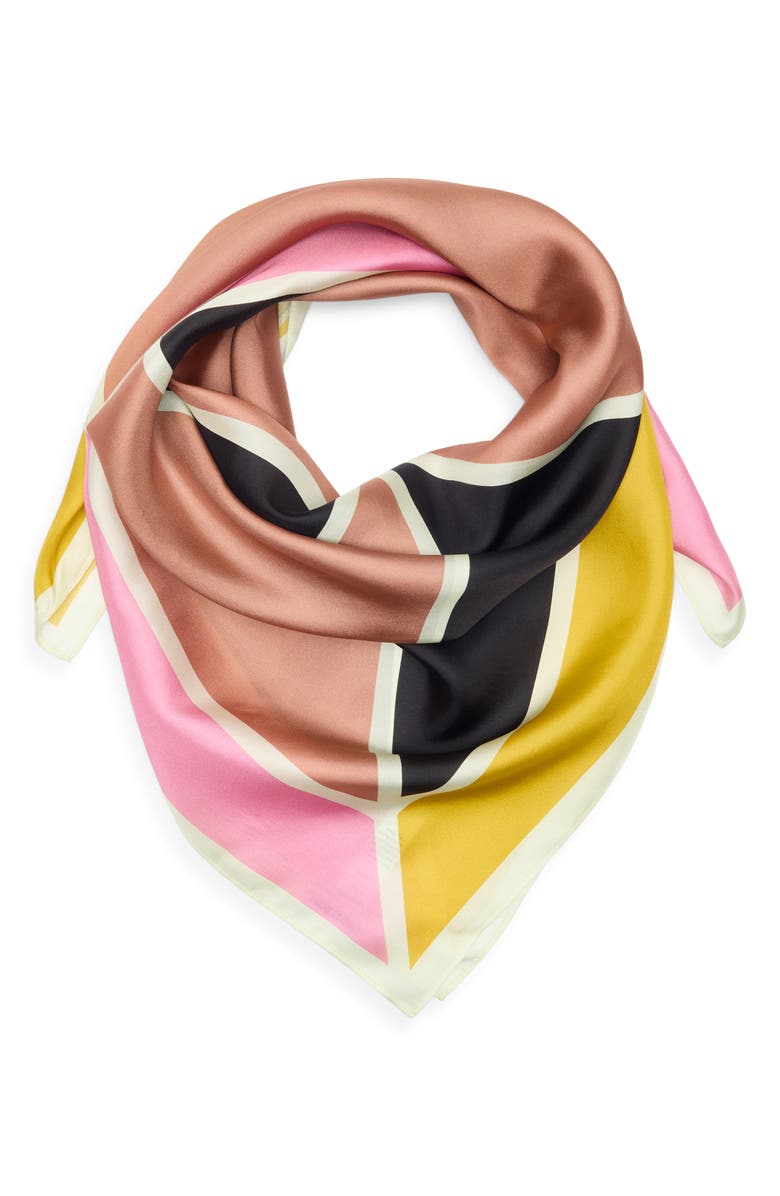 Nordstrom Printed Square Silk Scarf, Alternate, color,