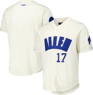 PRO STANDARD Men's Pro Standard Josh Allen Cream Buffalo Bills Name & Number Triple Tonal Button-Up Baseball Jersey