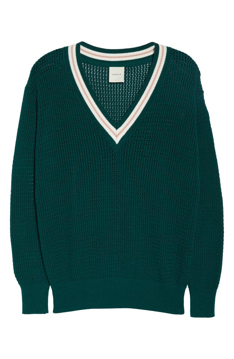 Varley Open Stitch Cotton Tennis Sweater, Alternate, color,