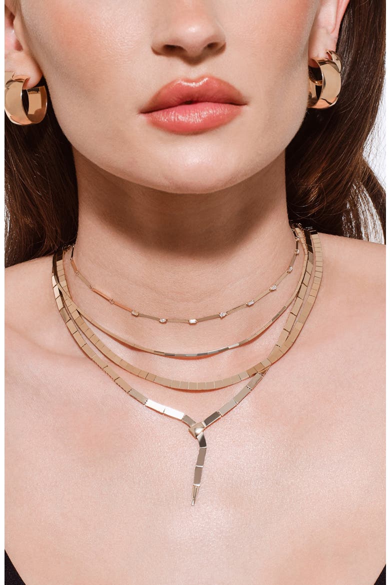 14K Gold Fancies Diamond Station Necklace, Alternate, color, 14K YELLOW GOLD