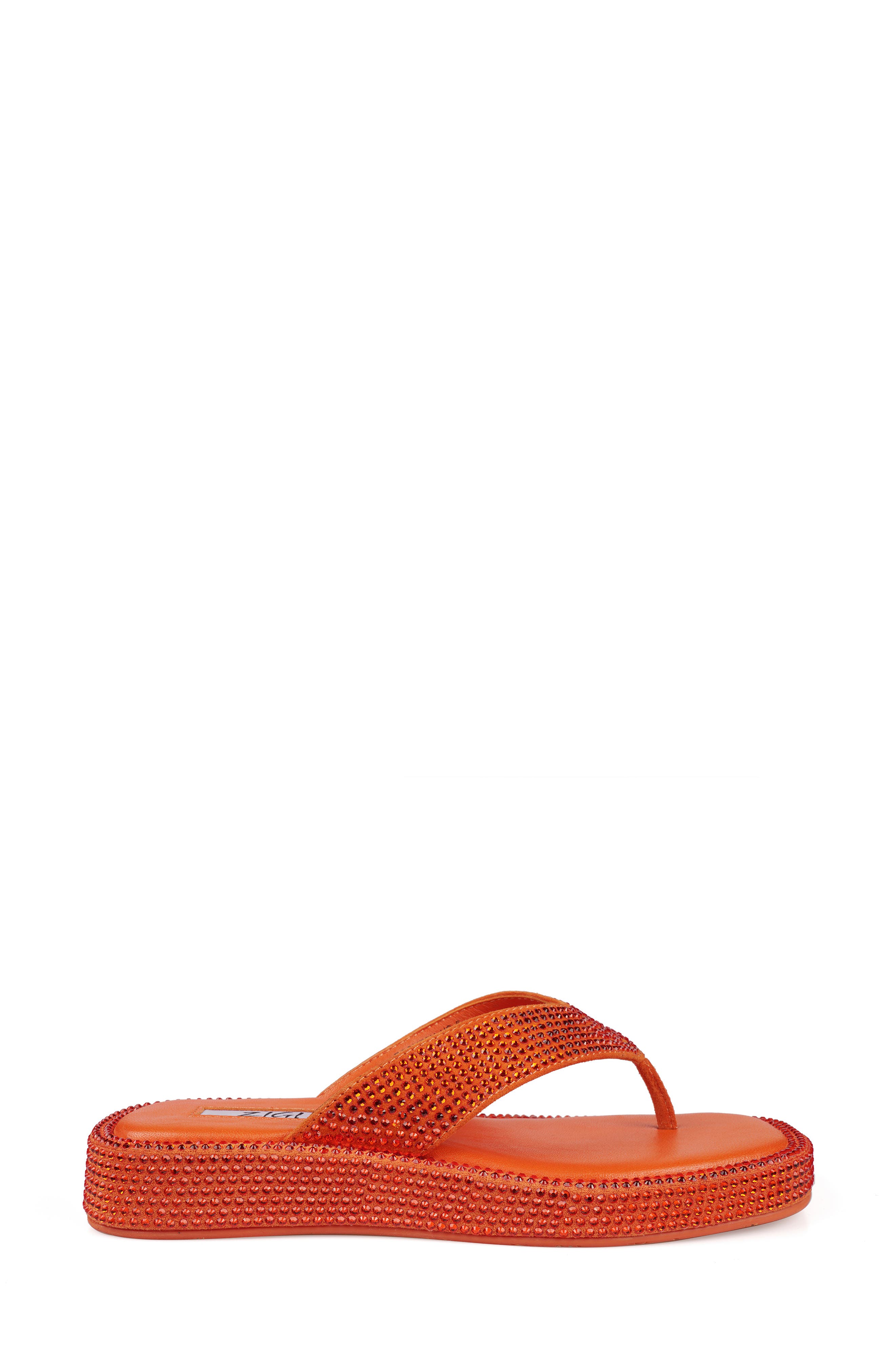ZIGI Rosmery Platform Flip Flop, Alternate, color, Orange Suede