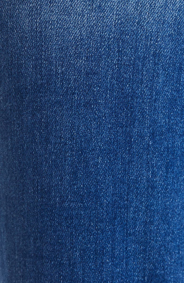 Bayeas Exposed Button Mid Rise Flare Jeans, Alternate, color, Dark Blue