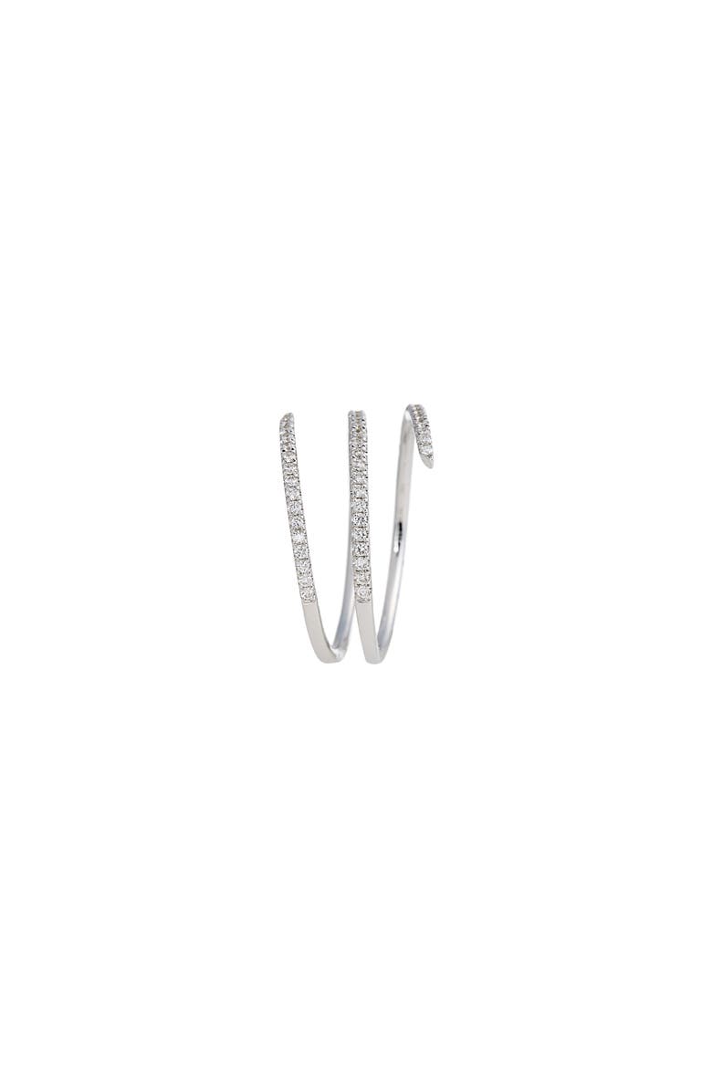 Diamond Coil Ring   (Nordstrom Exclusive), Alternate, color, WHITE GOLD
