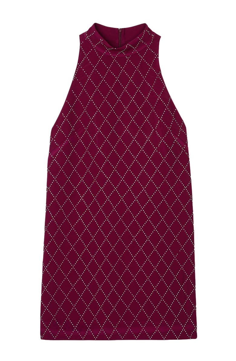 SANDRO Studded diamond short dress, Alternate, color, 