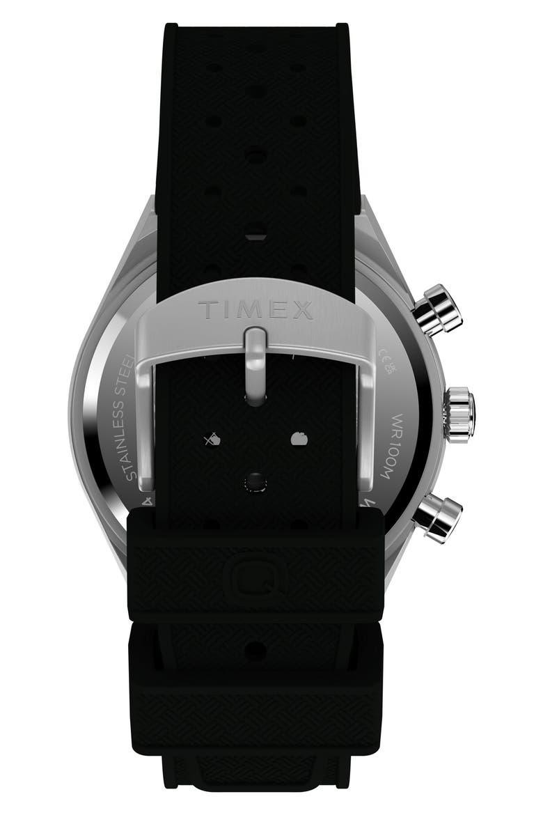 Continental Silicone Strap Watch, 40mm, Alternate, color, SILVER-TONE