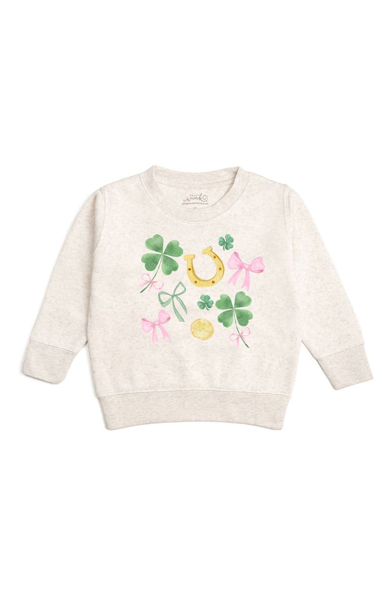 Sweet Wink Sweet Shamrock St. Patrick's Day Sweatshirt, Main, color, Natural