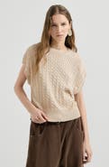 Brunello Cucinelli Sparkling cotton cable knit sweater