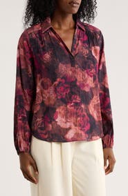 DR2 by Daniel Rainn Textured Split Neck Top