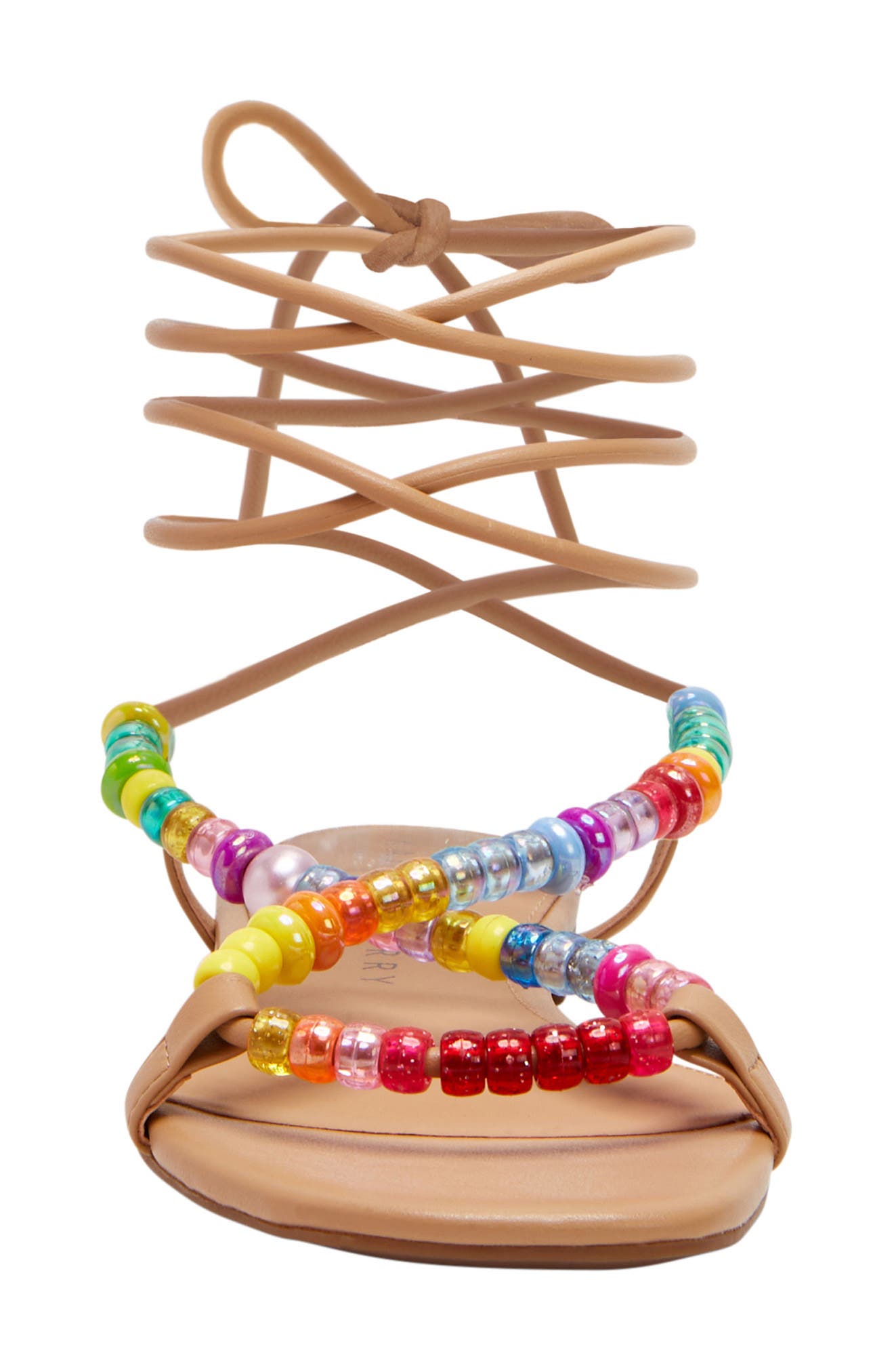 Katy Perry The Halie Bead Ankle Tie Sandal, Alternate, color, Biscotti Bright Multi