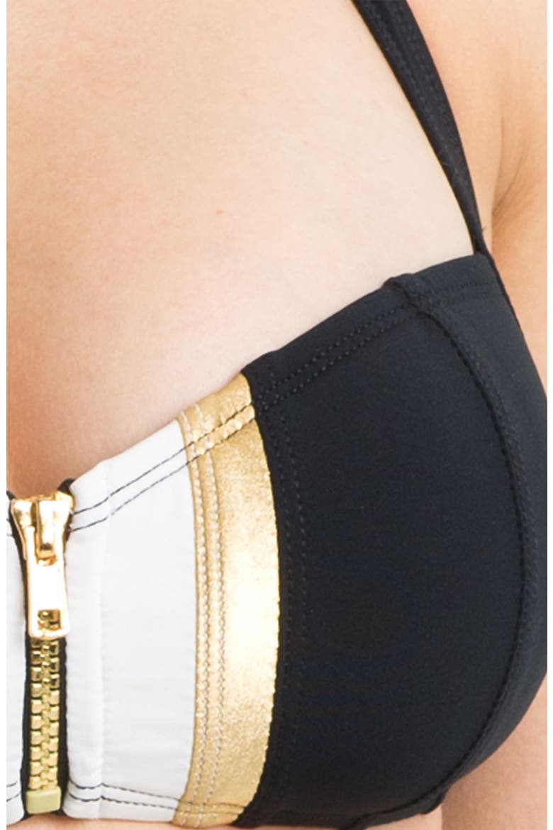 BLEU Rod Beattie 'Retro' Halter Bikini Top, Alternate, color, BLACK