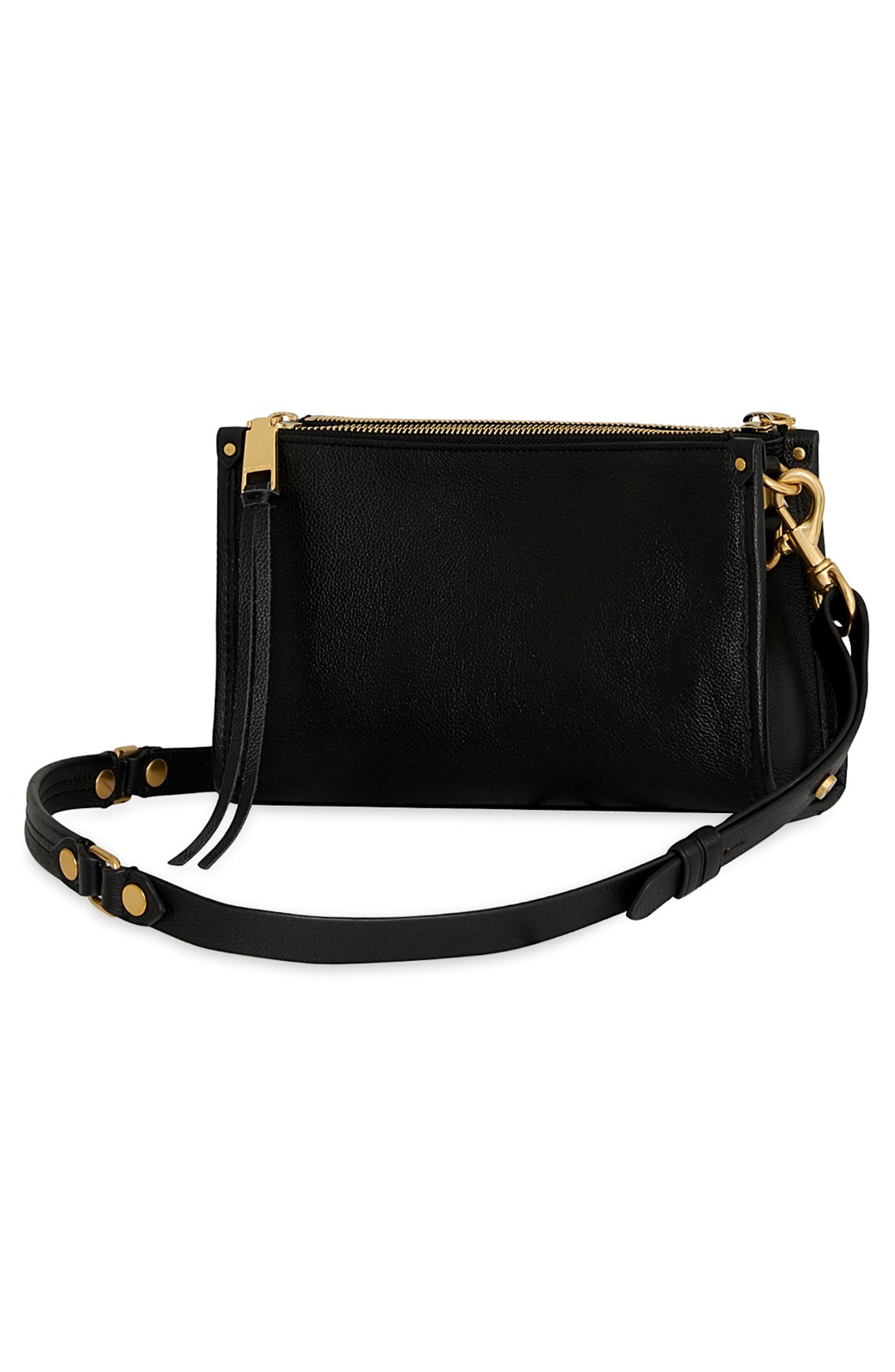 Rebecca Minkoff Small Mab Leather Crossbody Bag, Alternate, color, Black