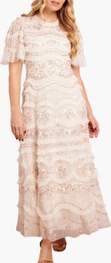 Needle & Thread Marina Ruffle Ankle Gown