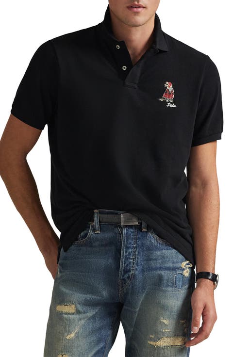 Classic Fit Dog Embroidered Polo