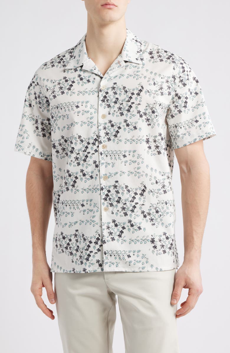 Paul Smith Casual Fit Floral Button-Up Shirt, Main, color, 