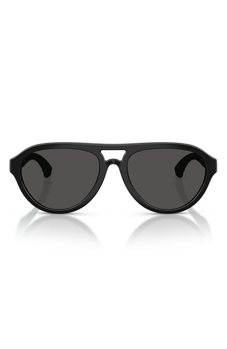 Burberry Kids' 51mm Pilot Sunglasses, Alternate, color, Black / Dark Grey