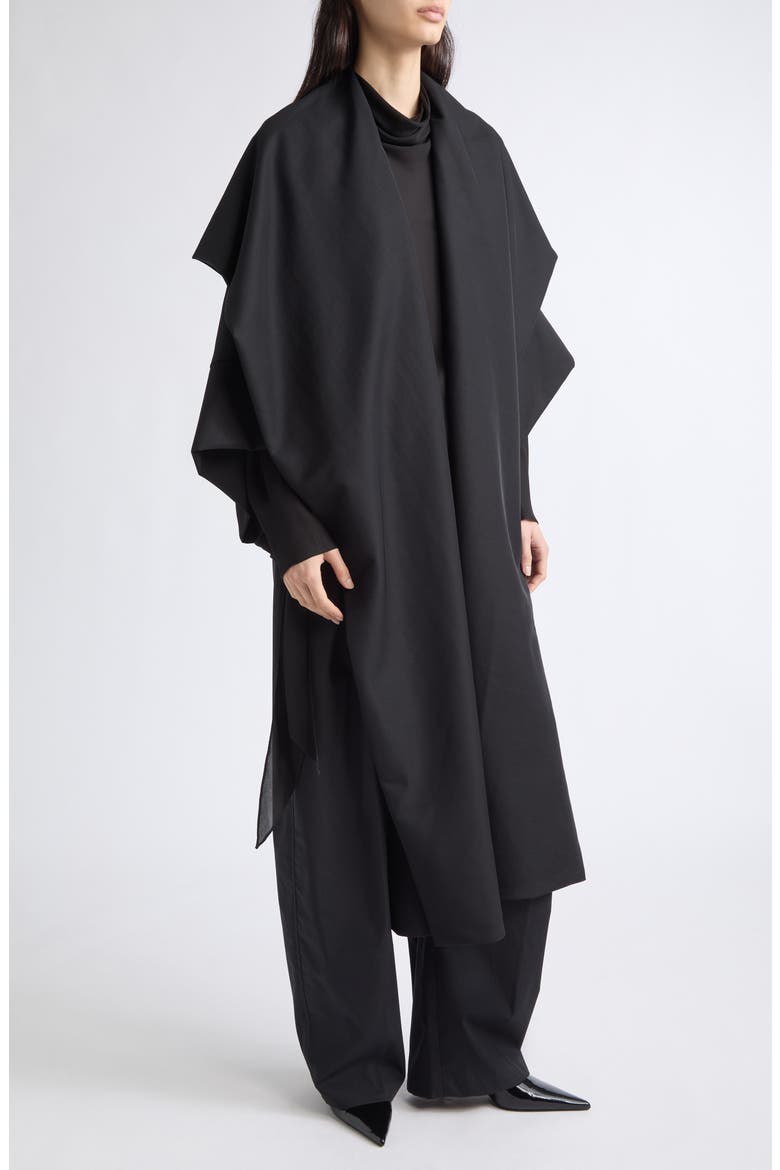 Saba Wool & Nylon Shrug, Alternate, color, BLACK